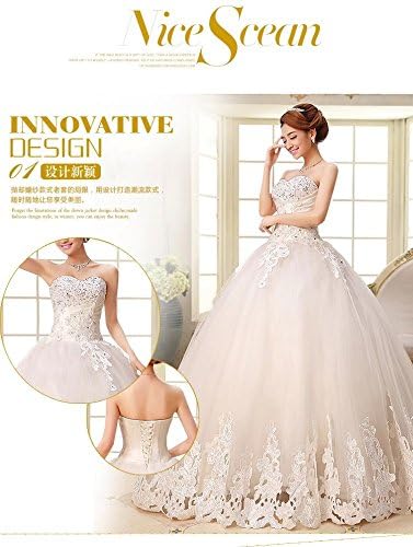 100% Brand New 2014 NEW Fashion Strapless Lace A-line Floor Length Bride Gown Wedding Dress