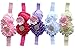Qandsweet Baby Girl's Cute Crystal Hair Bows (5Pack)