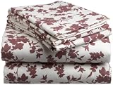 Pinzon 160-Gram Printed Flannel Full Sheet Set, Orchid Floral