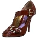 Luichiny Women's Dahlia Open Toe Pump,Cognac,8.5 M US