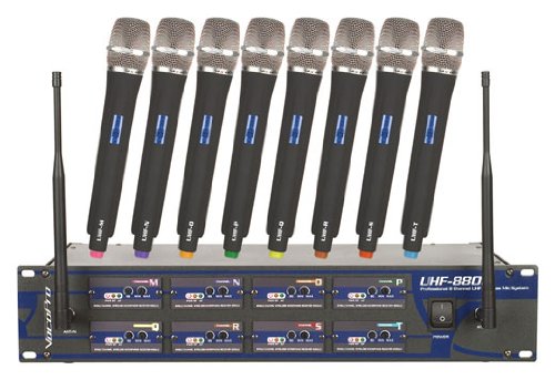 VocoPro UHF8800 8 Channel UHF Wireless Microphone System