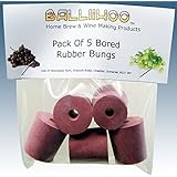 Home Brew & Wine Making - Balliihoo&reg; Rubber Bungs To Fit Demijohn - Bored / With Hole - Pack Of 5
