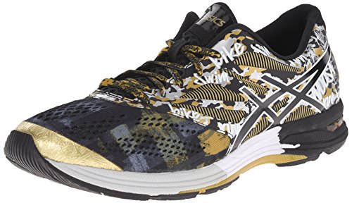 ASICS Men's Gel Noosa Tri 10 GR Running Shoe, Black/Onyx/Gold Ribbon, 10.5 M US