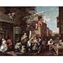 William Hogarth (Painting Series "electoral cycle" scene: Election Propaganda) Art Poster Print - 13x19