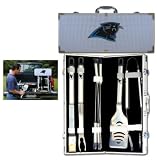 Bergamot Carolina Panthers 8 Piece Barbeque Tool Set w/Case