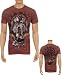 "Ring of Fire" Praying Skeleton Back-to-Back Cotton Adult Mens Fashion T-Shirt - Clearance Sale !