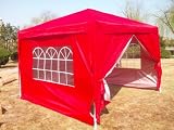 Quictent New Pop up Wedding Canopy 10'x10' Tent Gazebo Red