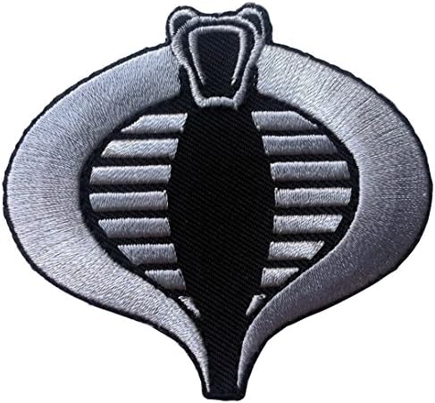 Velcro Patch Cobra Subdued Silver Black Cobra Tactical Morale Patch by Titan One
