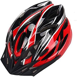 Road/mountain Bike Helmet,bicycle Adult Helmet Breathable Secure Unisex (Red Black)