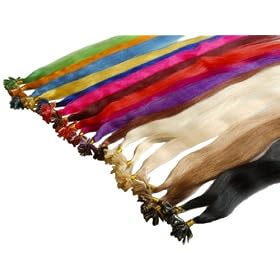 Extensions de cheveux - 100% naturel - origine : Chine - 50 cm - 0,5 g - coloris : rose clair