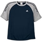 adidas Men's Response Poly Grey Heather Short-Sleeve Tee, Dark Navy/Med Grey Heather, Large
