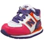 New Balance Infant/Toddler KJ574PPI Sneaker,White/Purple,4 M US Toddler