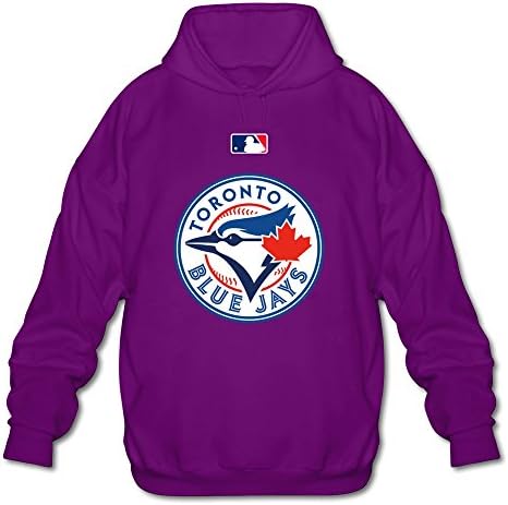 SHFL Men's MLB Toronto Blue Jays Team Logo Hooded Sweatshirt Purple M