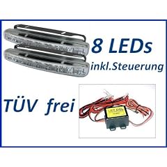 TAGFAHRLICHT MIT 8 LED ZUGELASSEN MIT E-PR�FZEICHEN