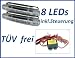 Produkt-Bild: TAGFAHRLICHT MIT 8 LED ZUGELASSEN MIT E-PR&Uuml;FZEICHEN