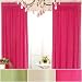 Micro Velvet Window Curtain 116"x84" Pair - HOT PINK