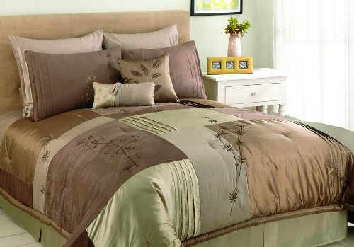 Epoch Hometex, Inc Back To Nature Queen Bed Set, Mocha Epoch Hometex, Inc Back To Nature Queen Bed Set, Mocha