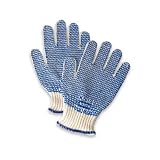 NORTH SAFETY K511M GRIP N AMBIDETROUS STRING KNIT COTTON GLOVE -BLUE DOZEN 12 by North Safety