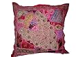 Pink Kundan Vintage Sari Patchwork Pink Floor Pillow Cushion Case 24"