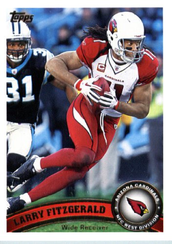 2011 Topps Football Card # 10 Larry Fitzgerald - Arizona Cardinals - NFL Trading Card in a Protective Case!
