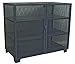 Jamco Products Inc MC448-BL Stationary Mesh Security Cabinet 36 x 48 Three Shelves, Powder Coated Black,