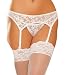 Lace Garter Belt and G-String Set (One Size: S-L/White)