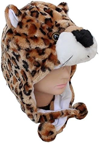 LightYear Cool Fluffy Fur Animal Leopard Kids Womens Mens Winter Hat Cap Beanie