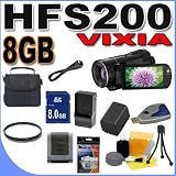 Best sale price for Canon VIXIA HF S200 HD Flash Memory Camcorder w/10x Optical Zoom BigVALUEInc Accessory Saver 8GB BP819 Battery/Charger HD Bundle. Free Shipping.