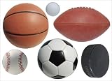 Easy Stick 6 Piece Sports Collection - Vinyl Wall Art Decals