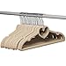 Home-it 30 Pack Clothes Hangers IVORY Velvet Hangers LOVE SHAPED Clothes Hanger Ultra Thin No Slip