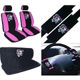 11PC Pink Lady Skull Seat Cover Combo Kit by Unknown