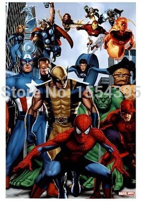 Raffaella Ice New Custom Cartoon Marvel Heroes Classical Fashion Stylish Home Decor Retro High Quality Poster (50x76cm) Wall Sticker U1-344