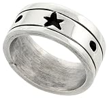 3/8 (10 mm) Sterling Silver Hand Made Star Ring