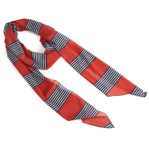 Jessica Simpson Women's Jessica Simpson Polka Dot Stripe Skinny Scarf