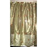 2 Organza Biege Redbell Sari Curtains Drapes Panel 92 Inches Tabs W.E by Mogul Interior