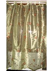 Sari Curtains 2 Organza Champagne Drapes Panel
