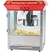 Great Northern Popcorn Red Roosevelt Antique Style Popcorn Popper Machine with 8 Oz Kettle