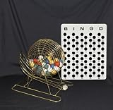 Bingo Game Set with Large Brass Cage