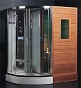 LineaAqua Belize 71 x 48 x 87 Combination Finnish Sauna & Steam Shower Enclosure with Rain Shower, Chromatherapy Lighting, 4 Body Sprays, Sauna Stove, FM Radio - FREE SHIPPING!!!