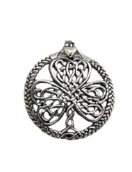 the grace eboutique Sterling silver Celtic Shamrock pendant.