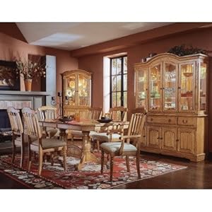 Thresher's Too Large Double Pedestal Oval Table In Distressed Antique Oak