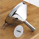 MIU Polished Stainless-Steel Funnel with Strainer