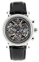 Burgmeister Dijon BM135-122 Herren Automatik Uhr Edelstahl schwarz/skelettiert Datum/Tag/Monat/24h Leder schwarz