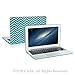 TopCase Chevron Series Gray Insert Hot Blue / Turquoise Ultra Slim Light Weight Rubberized Hard Case Cover for Macbook Air 11