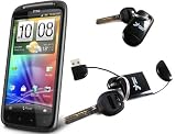 from UltimateAddons UltimateAddons Sync and Charge Data USB Keyring Cable for HTC Sensation