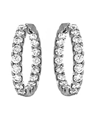 CleverEves 18Kt White Gold Earrings Hoop