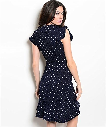 Feline Women's Sleeveless Kimono Polka Dots Frocks Dress - Small