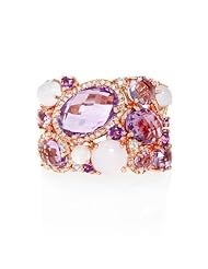 Diamond and Amethyst 14k Rose Gold Ring