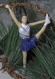 Blue Cheerleader Cheerleadingl Christmas Ornament