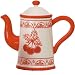 Kitchen & Housewares : Hand Painted Ceramic Teapot Red Cherries Tea Pot